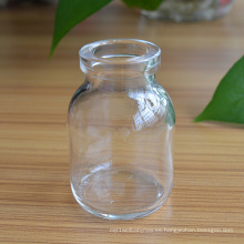 Mini tapas de apertura de 50 ml, viales de inyección de vidrio de borosilicato transparente